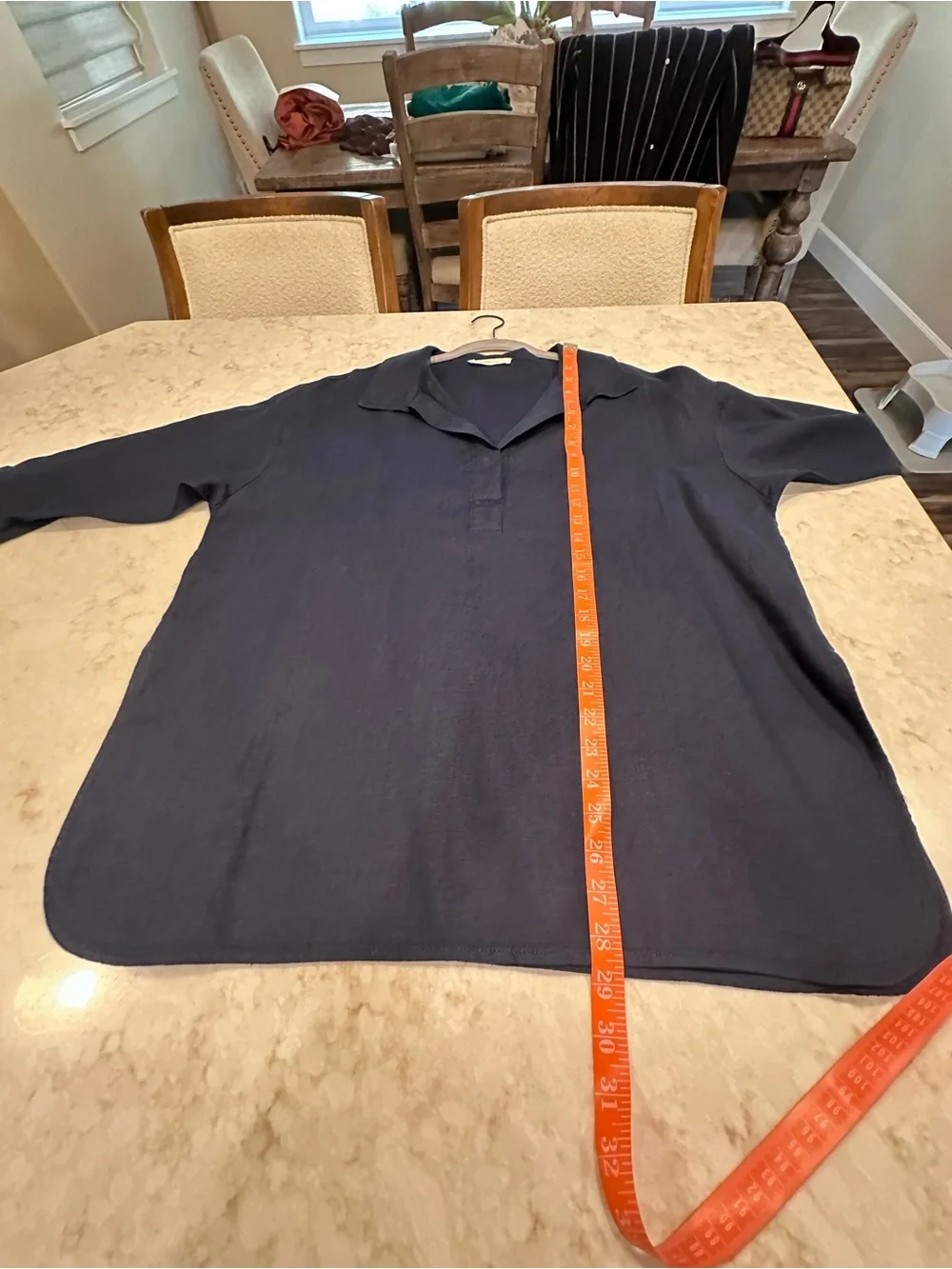 Everlane navy linen top - Picture 6 of 10